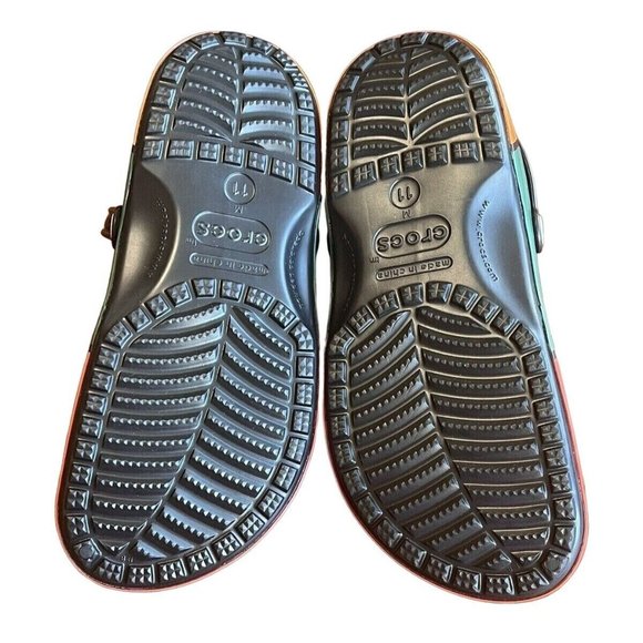7-Eleven X Crocs Classic Clog 7-11 Exclusive Black Orange Size Men 11 NWT - Picture 7 of 7